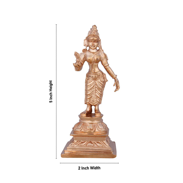 Murugan Valli Deivanai Statue Set - 5 X 2 Inches | Panchaloha Statue\ Murugan Valli Deivanai Idol For Pooja