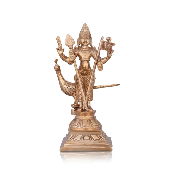 Murugan Valli Deivanai Statue Set - 5 X 2 Inches | Panchaloha Statue\ Murugan Valli Deivanai Idol For Pooja