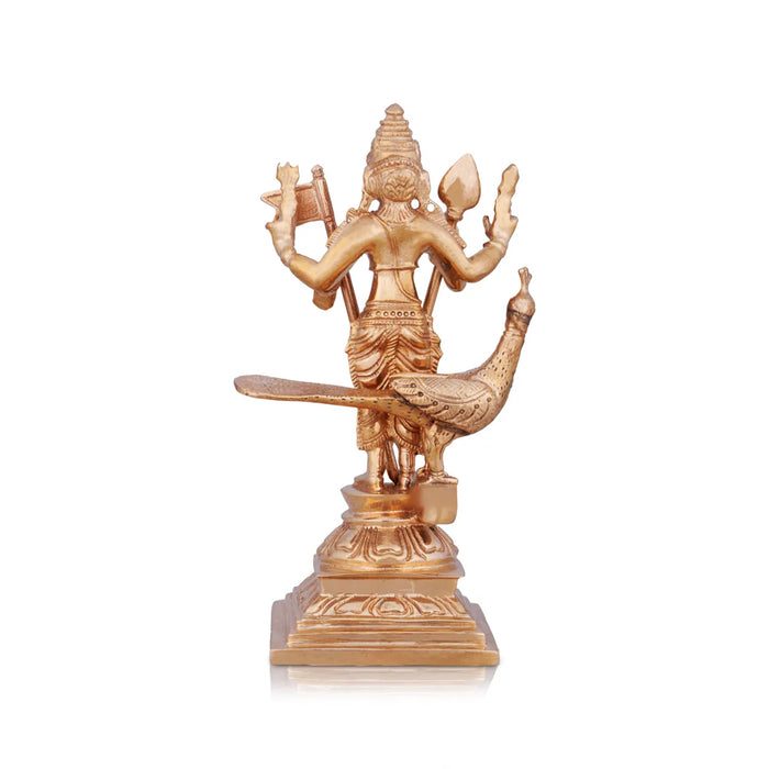 Murugan Valli Deivanai Statue Set - 5 X 2 Inches | Panchaloha Statue\ Murugan Valli Deivanai Idol For Pooja