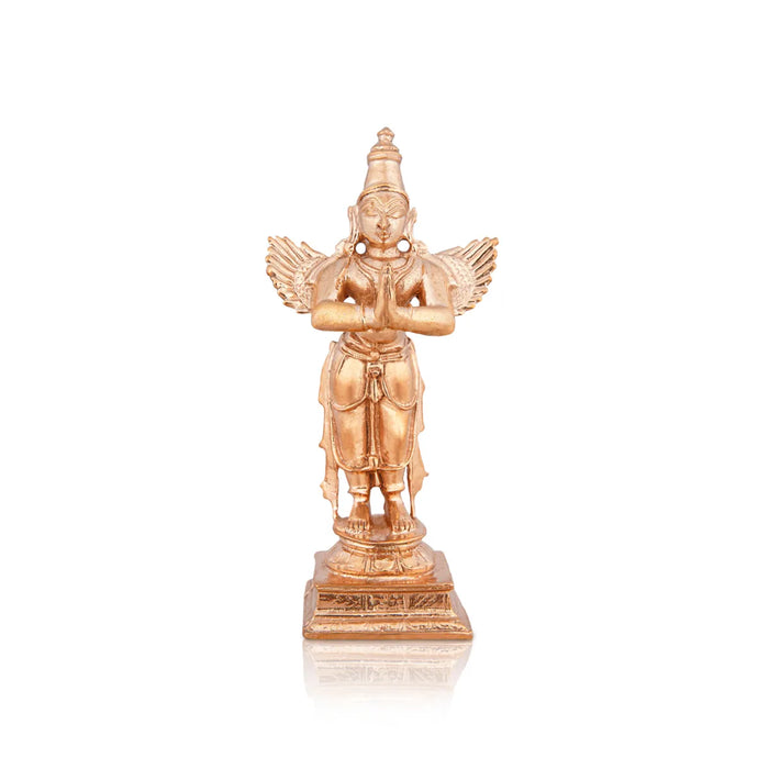 Garudan Statue Standing On Base - 4 X 2.5 Inches | Panchaloha Statue/ Garuda Idol/ Garuda Murti For Worship