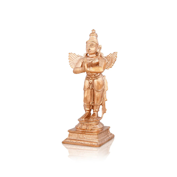 Garudan Statue Standing On Base - 4 X 2.5 Inches | Panchaloha Statue/ Garuda Idol/ Garuda Murti For Worship