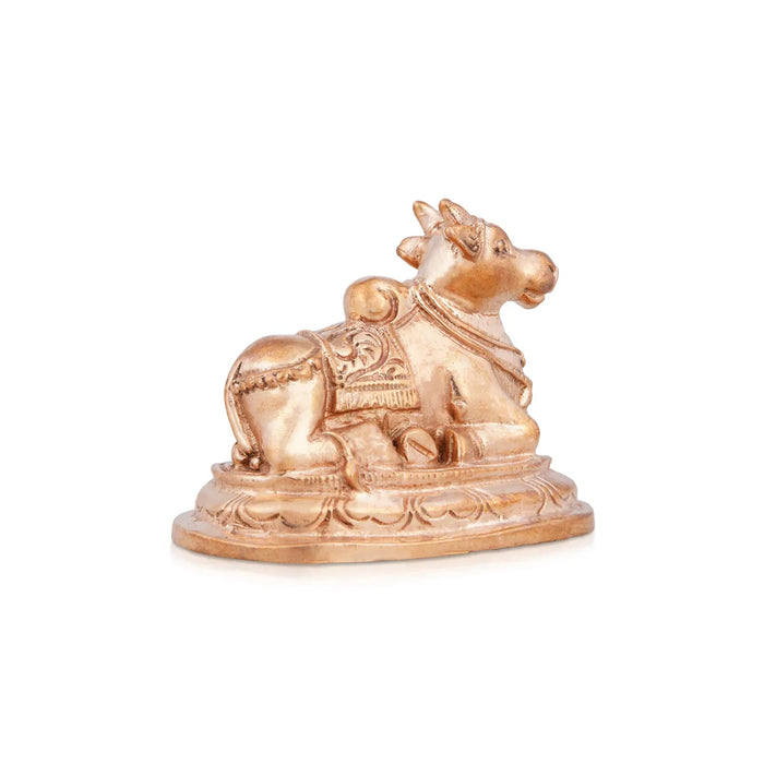Nandi Statue With Base - 2 X 3 Inches | Panchaloha Statue/ Nandhi Statue/ Nandi Murti For Pooja