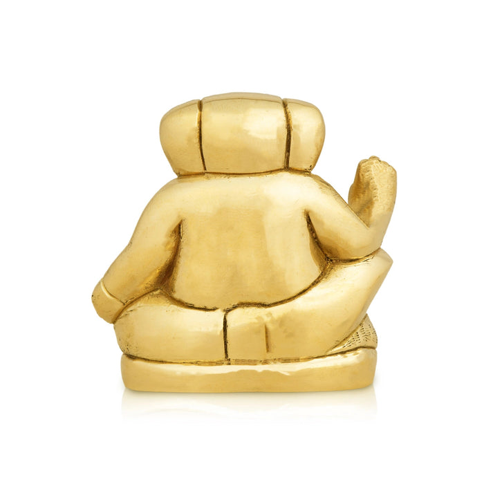 Appu Ganesh Murti With Base - 2 X 2.25 Inches | Vinayaka Statue/ Brass Idol/ Ganpati Murti For Worship