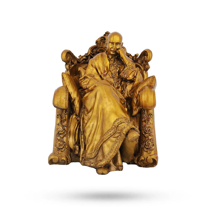 Delhi Guruji Idol - 4 x 3.25 Inches | Decorative Guruji Murti / Spiritual Statue for Home Decor