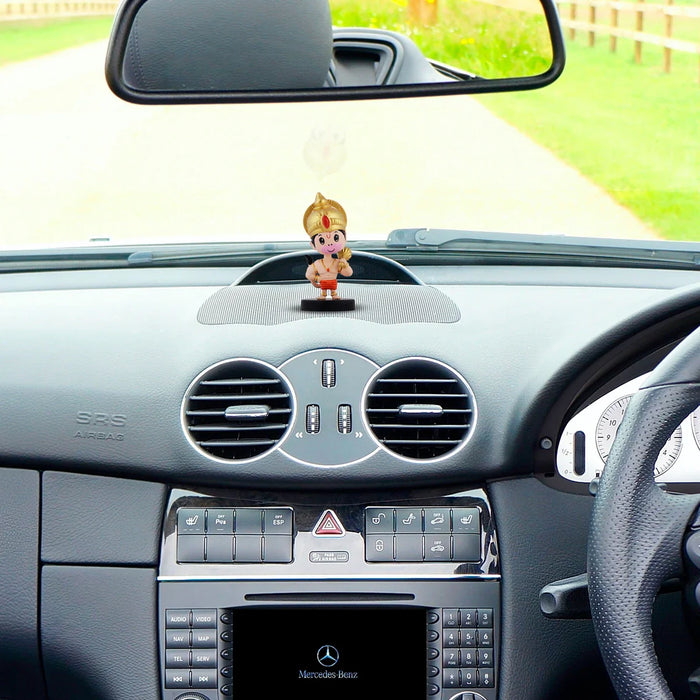 Bobble Head Hanuman Statue - 5 x 2 Inches | Anjaneya Statue for Car Dashboard Decor