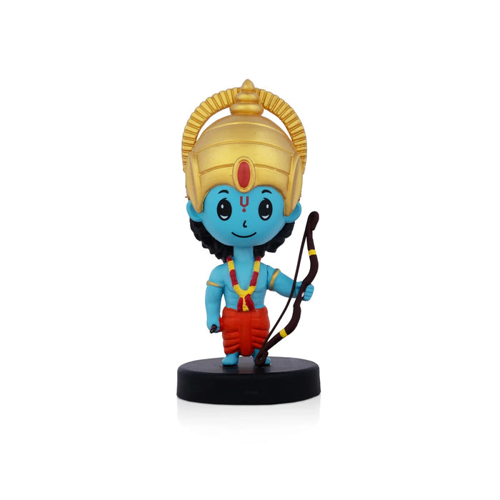 Shree Ram Bobblehead Idol - 5 x 2.5 Inches | Bobblehead Ram Statue for Car Dashboard Decor