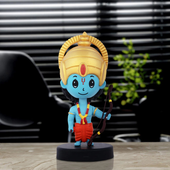 Shree Ram Bobblehead Idol - 5 x 2.5 Inches | Bobblehead Ram Statue for Car Dashboard Decor