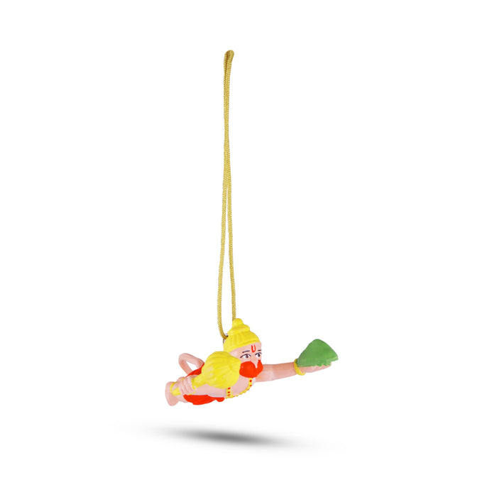 Flying Hanuman Car Hanging- 1.5x 4 Inches |Car Decor/ Anjaneya Car Hanger For Divine Protection While Traveling