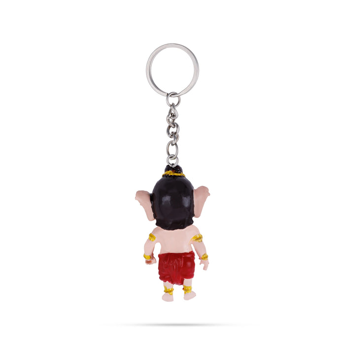 Standing Ganesha Keychain - 2.75 Inches | Ganpati Key Ring / Vinayagar Bag Charm