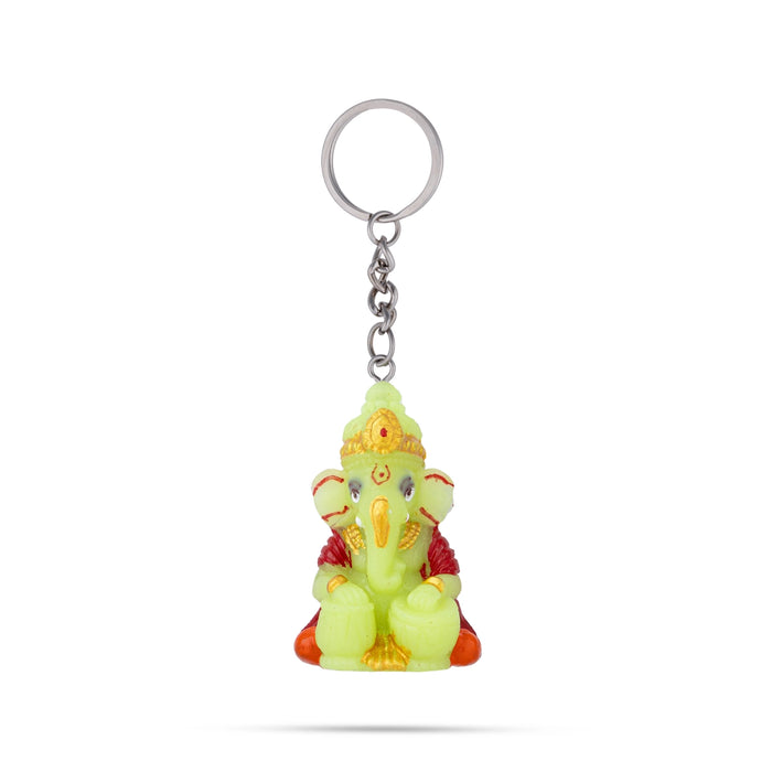 Ganesh Murti Design Key Chain - 2.25 x 1 Inches | Key Ring/ Key Holder For Gifting & Bike