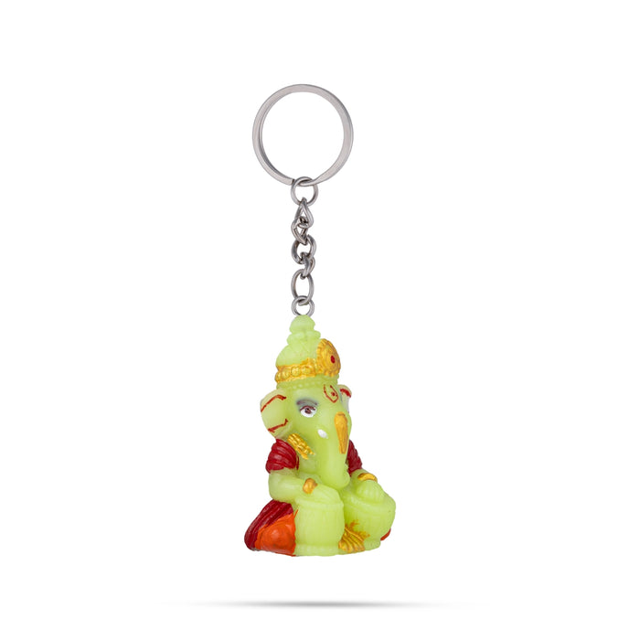 Ganesh Murti Design Key Chain - 2.25 x 1 Inches | Key Ring/ Key Holder For Gifting & Bike