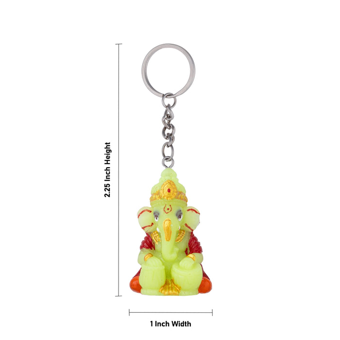 Ganesh Murti Design Key Chain - 2.25 x 1 Inches | Key Ring/ Key Holder For Gifting & Bike