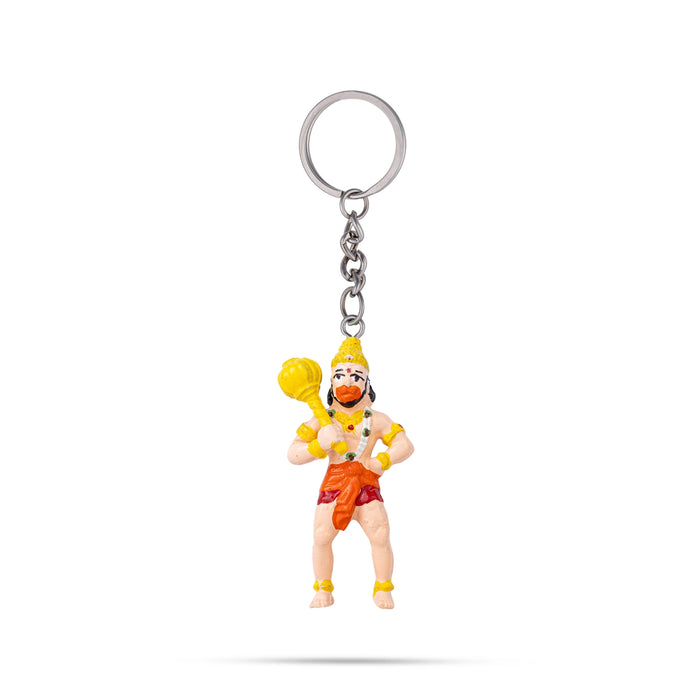 Hanuman Murti Design Key Chain - 2.25 x 1 Inches | Key Ring/ Key Holder For Bike, Car And Gifting