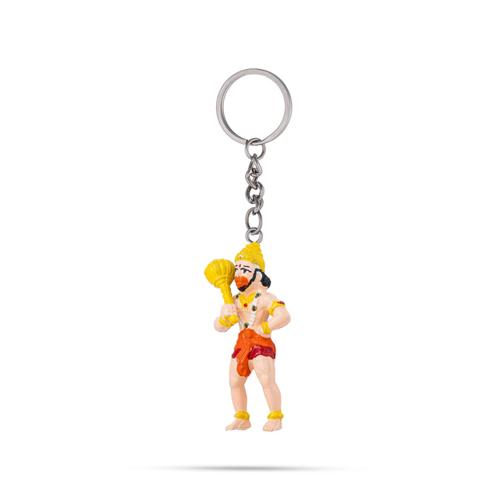 Hanuman Murti Design Key Chain - 2.25 x 1 Inches | Key Ring/ Key Holder For Bike, Car And Gifting