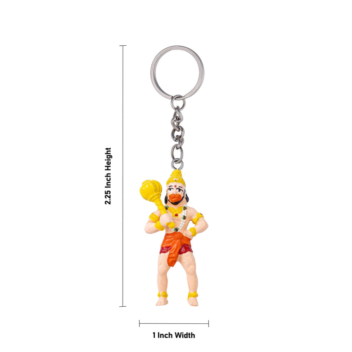 Hanuman Murti Design Key Chain - 2.25 x 1 Inches | Key Ring/ Key Holder For Bike, Car And Gifting