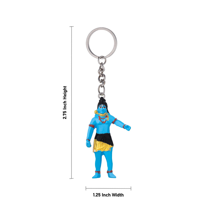 Shiv Murti Design Key Chain - 2.75 x 1.25 Inches | Key Ring/ Key Holder For Gifting & Bike