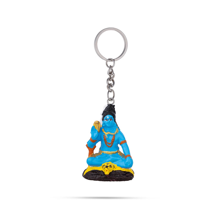 Shiv Murti Design Key Chain - 2 x 1 Inches | Key Ring/ Key Holder For Gifting & Bike