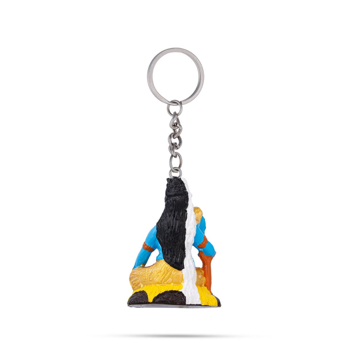 Shiv Murti Design Key Chain - 2 x 1 Inches | Key Ring/ Key Holder For Gifting & Bike