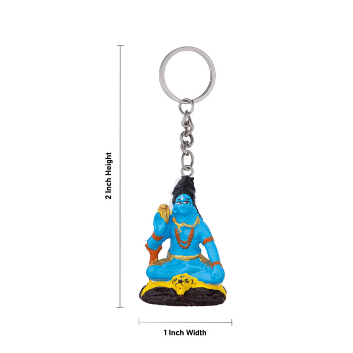Shiv Murti Design Key Chain - 2 x 1 Inches | Key Ring/ Key Holder For Gifting & Bike
