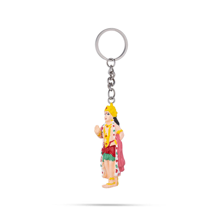 Murugan Murti Design Key Chain - 3 x 1 Inches | Key Ring/ Key Holder For Gifting & Bike
