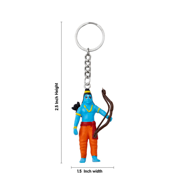 Rama Murti Design Key Chain - 2.5 x 1.5 Inches | Key Ring/ Key Holder For Gifting & Bike