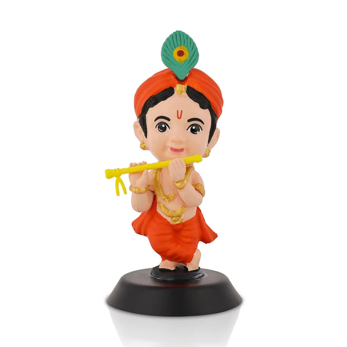 Bhakti Krishna Murti - 3.5 X 2 Inches | Car Dashboard Decor/ Blue Colour Krishna Idol For Home Decoration