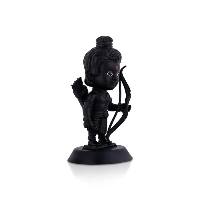 Ayodhya Ram Lalla Ji Car Dashboard Stand - 4 X 1.5 Inches | Car Decor/ Black Colour Rama Statue For Gifting