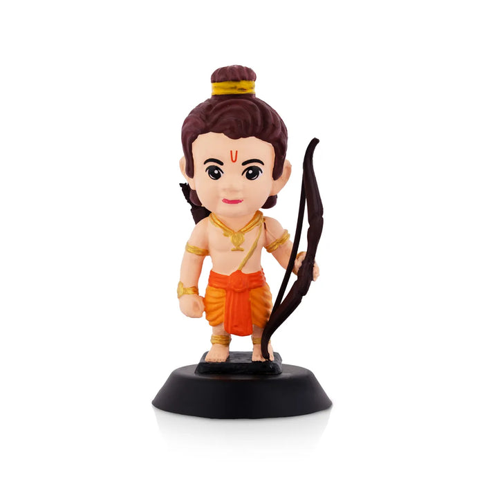 Ayodhya Ram Lalla Ji Car Dashboard Stand - 4 X 1.5 Inches | Car Decor/ Skin Colour Rama Statue For Gifting