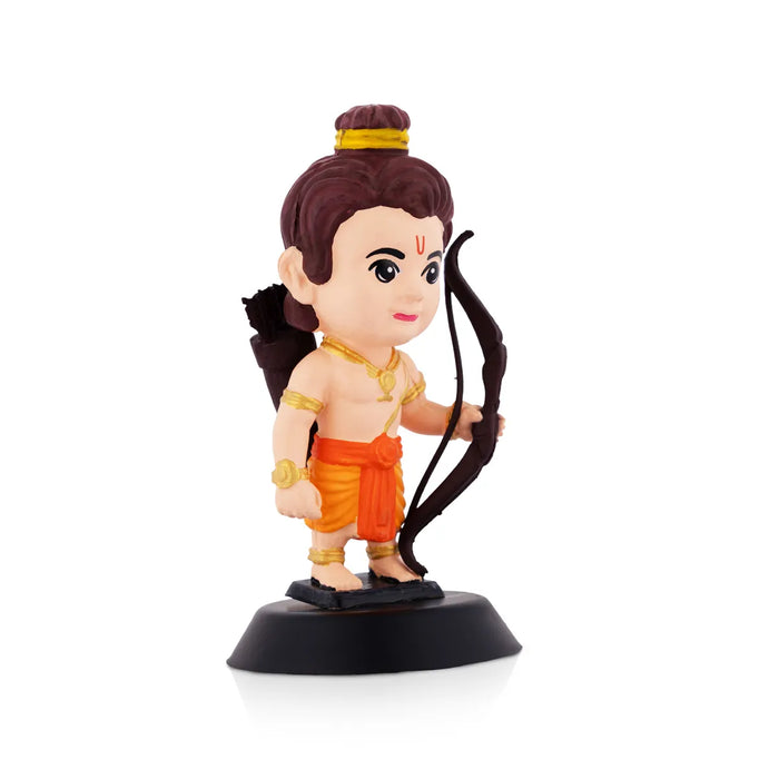 Ayodhya Ram Lalla Ji Car Dashboard Stand - 4 X 1.5 Inches | Car Decor/ Skin Colour Rama Statue For Gifting