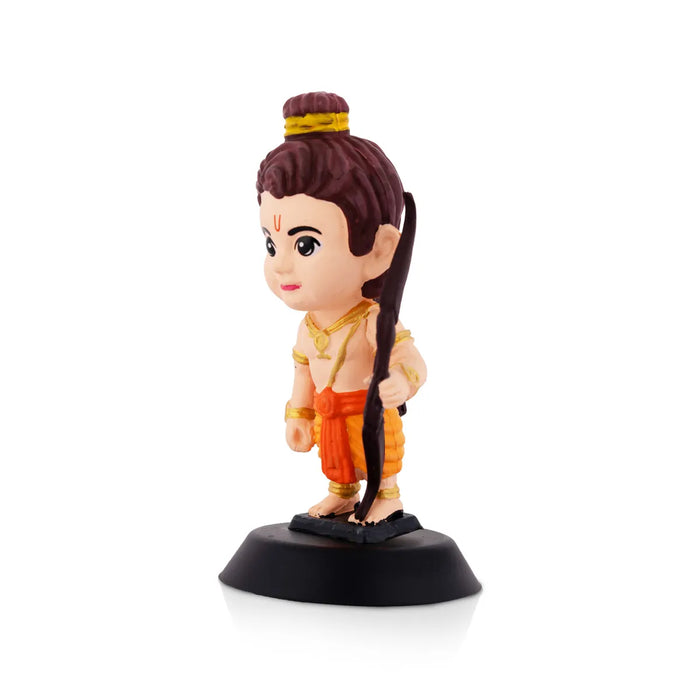 Ayodhya Ram Lalla Ji Car Dashboard Stand - 4 X 1.5 Inches | Car Decor/ Skin Colour Rama Statue For Gifting