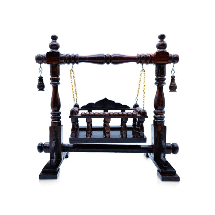 Wooden Jhula - 10.5 x 12 x 6.5 Inches | Wooden Swing Jhula/ Handcrafted Jhoola for Deity