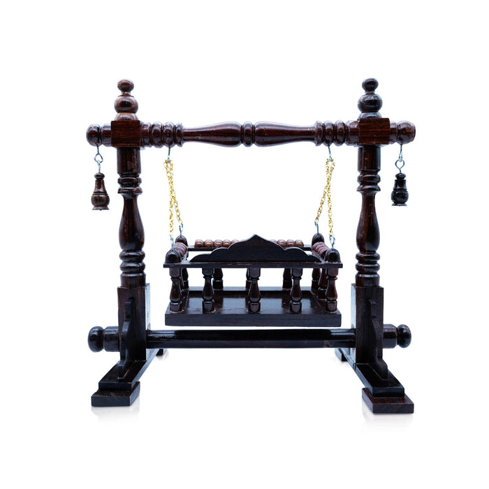Wooden Jhula - 10.5 x 12 x 6.5 Inches | Wooden Swing Jhula/ Handcrafted Jhoola for Deity