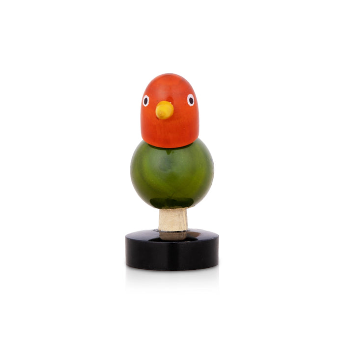 Spring Bird - 2 X 1.5 Inches | Wooden Statue/ Wood Sculpture For Car Dashboard And Table Decor