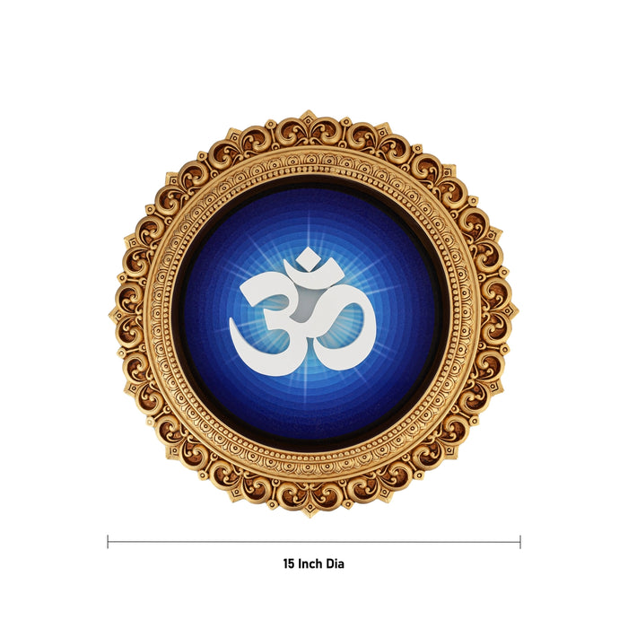 Subha Drishti Wall hanging - 15 Inches | Om design Wall Hanger/ Wall Decor For Pooja Space