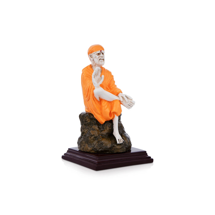 Shirdi Saibaba - 5 x 2.5 Inches | Marble Dust Sai Baba Murti/ Saibaba Statue/ Sai Baba Idol for Home