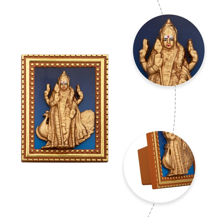 Murugan Photo Frame- 4 x 3 Inches | Picture Frame/ Photo Frame With Backstand/ Frame Photo For Pooja Room Decor