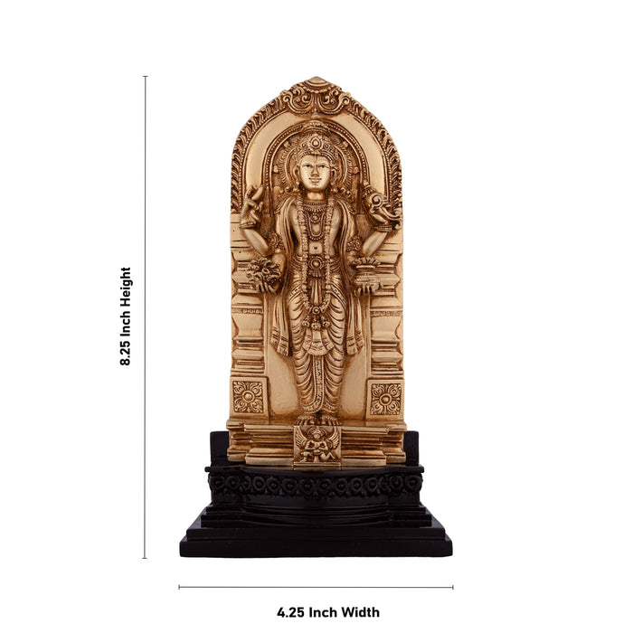 Dhanvantri Standing On Base Murti - 8.25 x 4.25 Inches | Resin Idol/ Dhanvantari Statue For Pooja