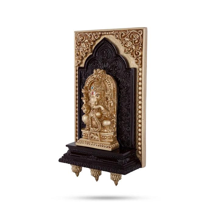 Ganesh Murti Wall Hanging - 7 X 4.5 Inches | Ganpati Murti Wall Hanger/ Resin Vinayaka Statue Wall Decoration