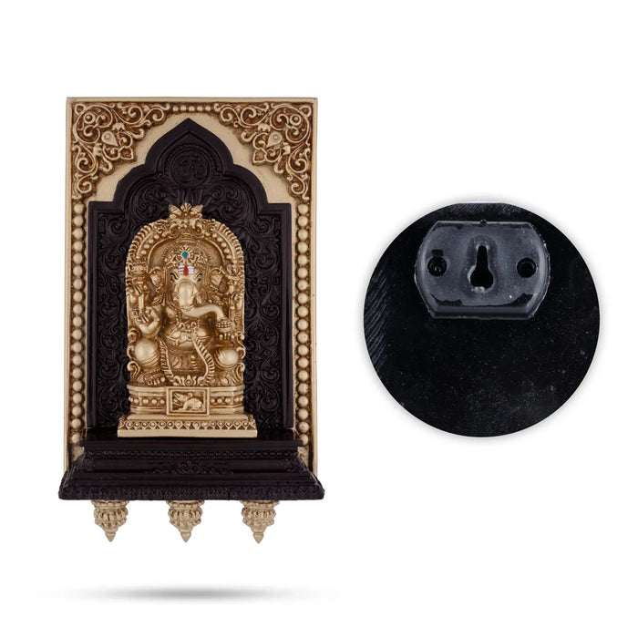 Ganesh Murti Wall Hanging - 7 X 4.5 Inches | Ganpati Murti Wall Hanger/ Resin Vinayaka Statue Wall Decoration