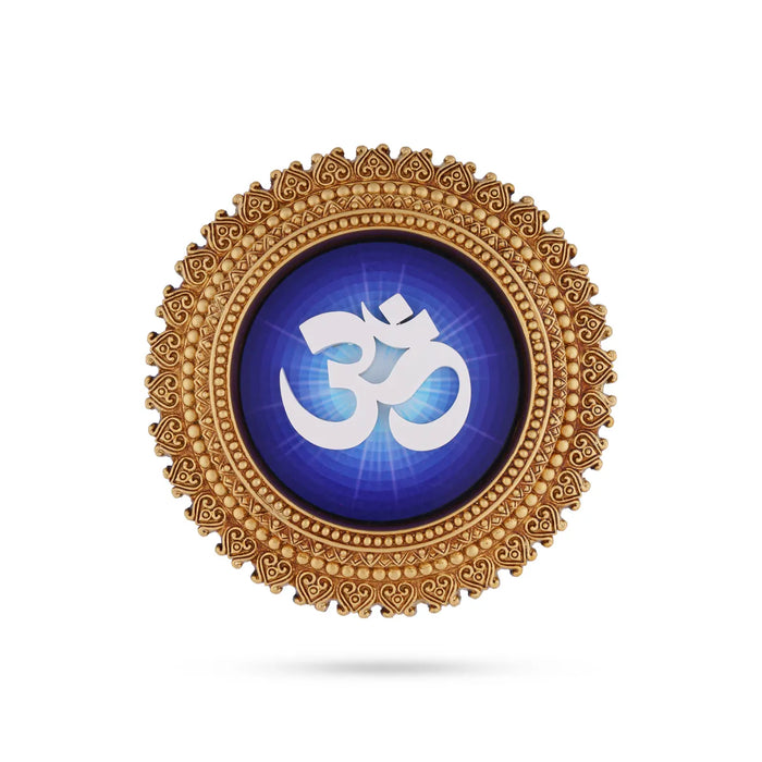 Om Design Wall Hanging - 7 Inches | Wall Decoration/ Resin Wall Hanger For Living Room