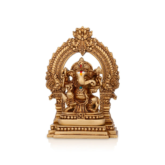 Ganapati With Arch Murti - 4 x 2.5 Inches | Resin Idol/ Ganesha Statue For Home & Pooja