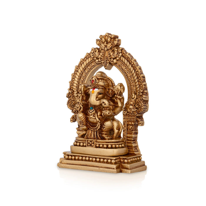Ganapati With Arch Murti - 4 x 2.5 Inches | Resin Idol/ Ganesha Statue For Home & Pooja