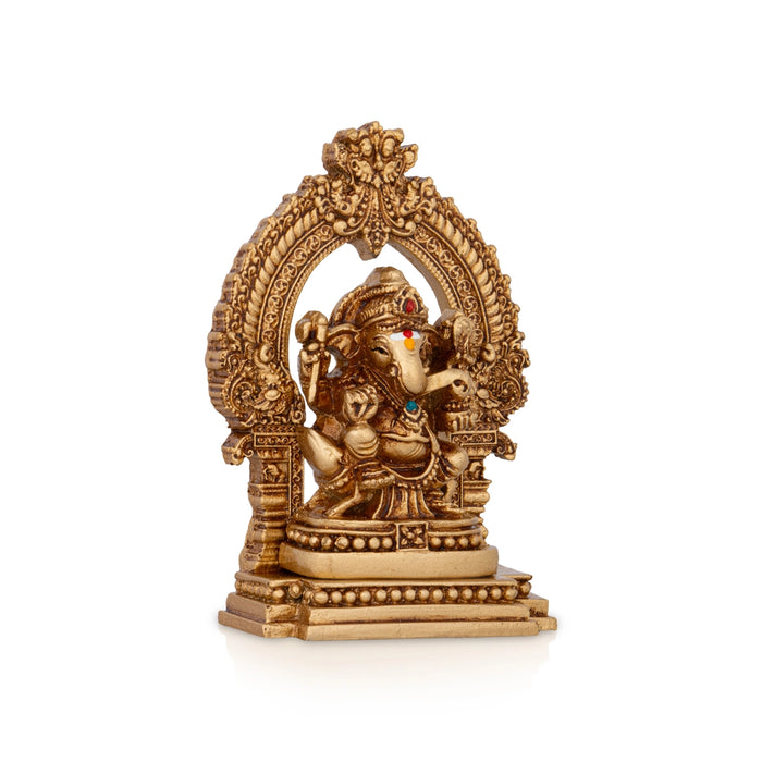 Ganapati With Arch Murti - 4 x 2.5 Inches | Resin Idol/ Ganesha Statue For Home & Pooja