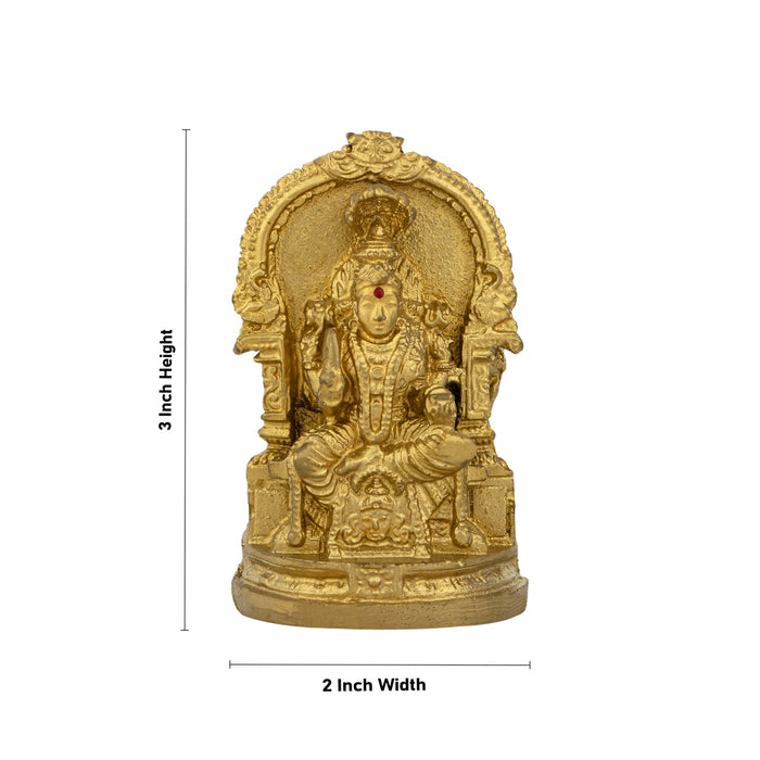 Karumari Amman Statue - 3 x 2 Inches | Resin Statue/ Karumari Amman Murti for Pooja