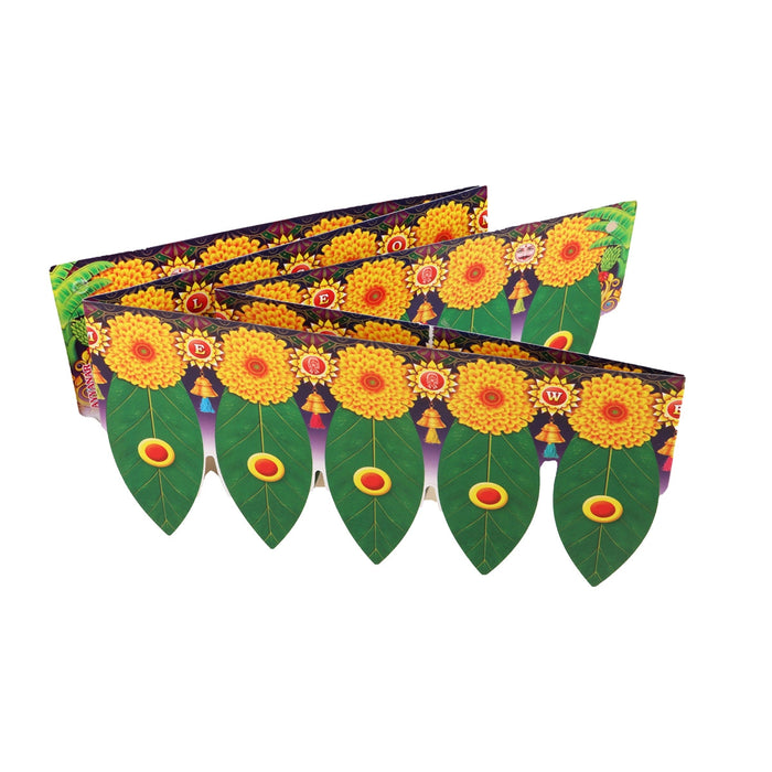 Thoranam- 5.5 x 36 Inches | Plastic Bandhanwar/ Banana Leaf Toran for Door Decor