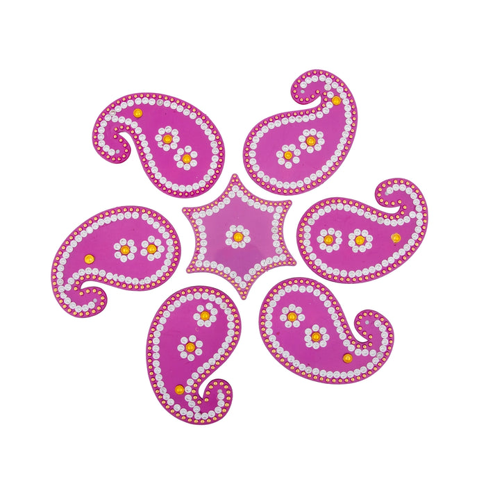 Ready Made Rangoli Sticker | Fancy Kolam Sticker/ Muggulu Sticker for Home Decor