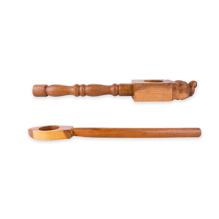 Havan Spoon Set - 18 X 3 X 2 Inches | Homam Spoon/ Havan Ghee Spoon/ Wooden Hawan Spoon For Pooja & Yajna