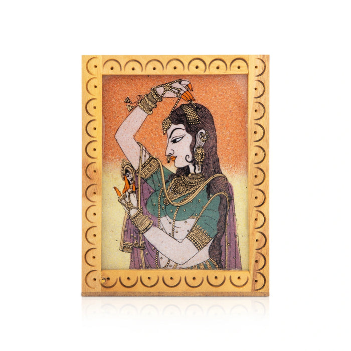 Wooden Pen Stand - 4 x 3 Inches | Pen Organizer/ Pen Holder for Table Decor