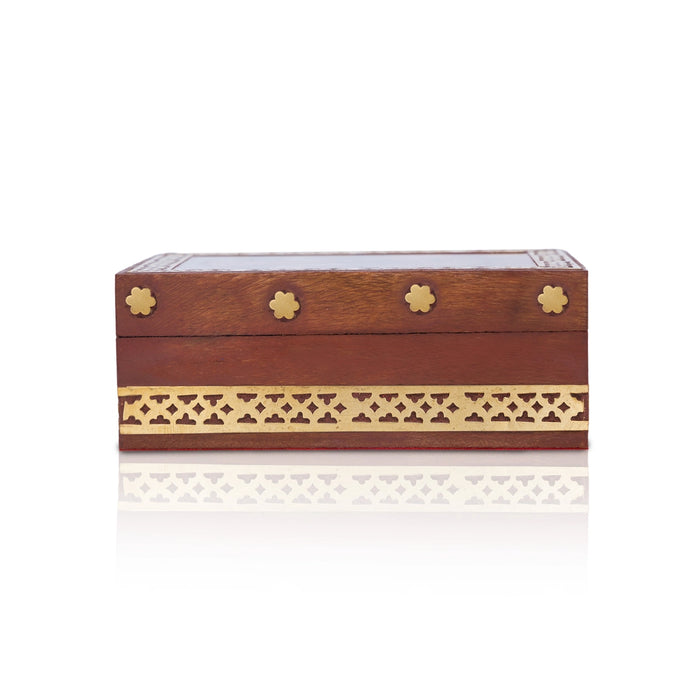 Jewellery Box - 1.5 x 4 Inches | Shesham Wooden Storage Box/ Multipurpose Organizer