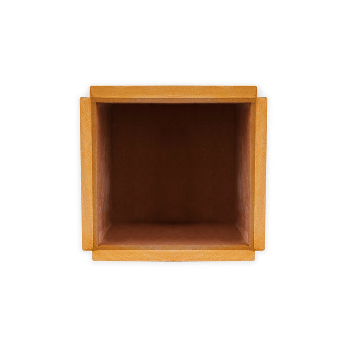 Wooden Pen Stand - 3 x 3 Inches | Gem Stone Pen Holder for Table